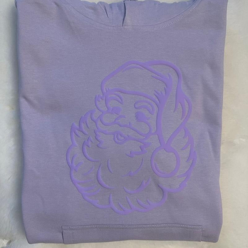 Lavender puff Santa Claus Independent Trading Co. hooded Sweatshirt T-Shirts, Hoodie | GrindPrints.com
