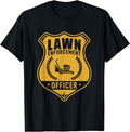 Lawn Enforcement Officer Shirt - Gardening Lawn Mower Gift T-Shirt | Unisex Cotton Tee Gift, Crewneck, Short Sleeve...