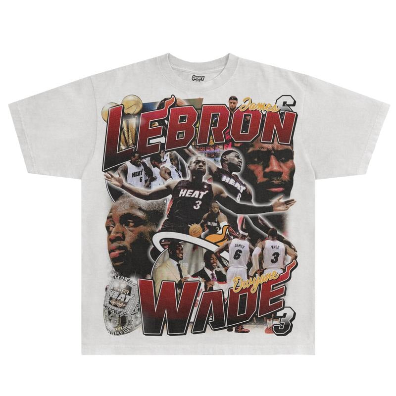 LeBron & Wade '12-13 Heat Classic Tee | Vintage Tee Graphic T-Shirt Sweatshirt Hoodie | Sport Tee