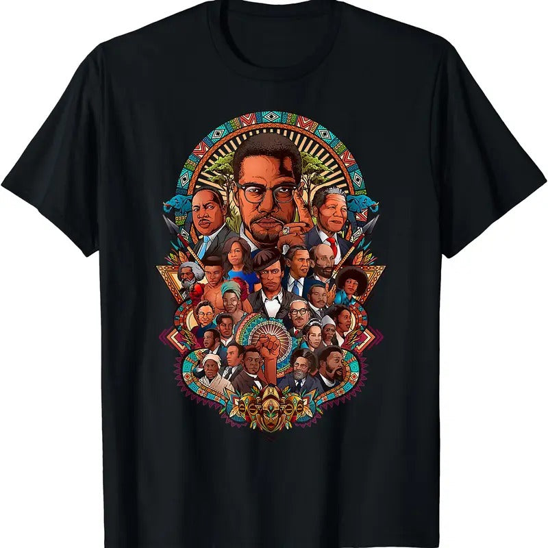 Leaders Collage Inspirational Black History African Pride Cotton T-Shirts, Hoodie, Sweatshirt