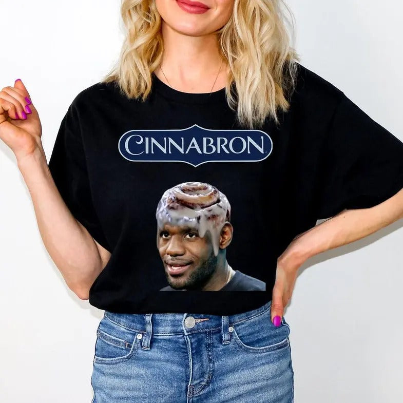 Lebron Cinnabron Meme Funny T-Shirt, Legoat 23 Tee shirt, King James Basketball Tshirt Casual Fabric Hoodie, Sweatshirt
