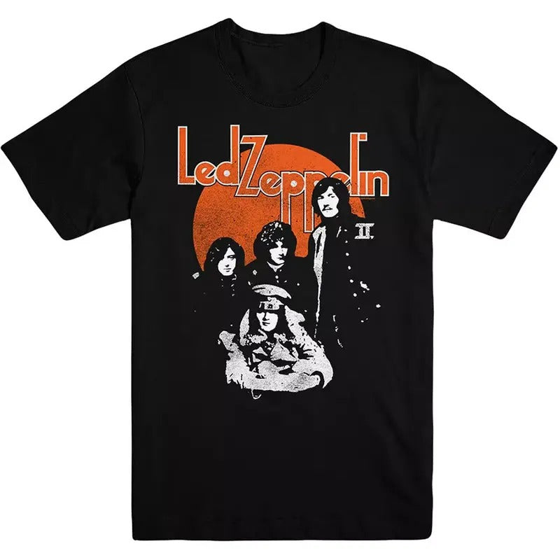 Led Zeppelin Orange Circle Official Tee T-Shirt Mens Unisex Menswear Top Hoodie, Sweatshirt | GrindPrints.com