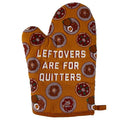 Leftovers Are for Quitters Oven Mitt Funny Hungry Meal Cook Chef Kitchen Glove Funny Graphic Kitchenwear Thanksgiving ...