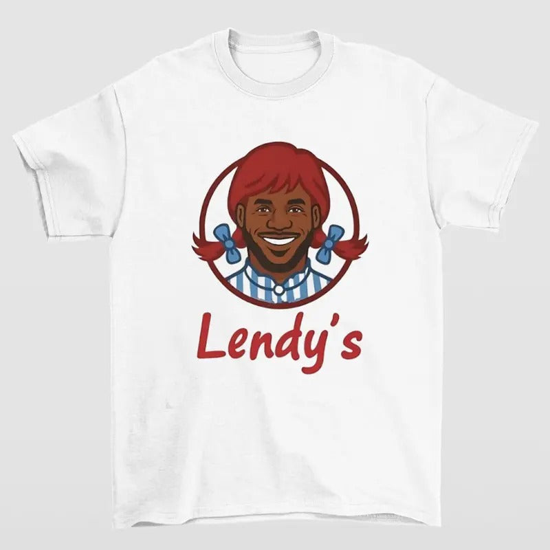 Lendy's LeBron Wendy's Shirt Featuring Bold and Playful Parody Design for Fans of Humor Hoodie, Sweatshirt | GrindPrints.com