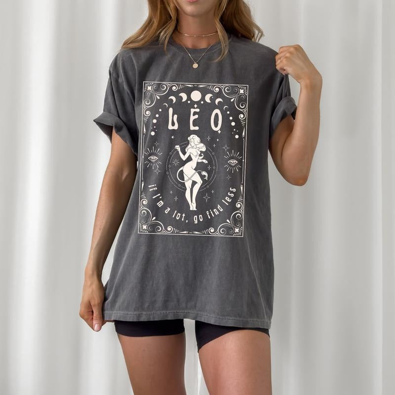 Leo Zodiac Leo Tarot Shirt Leo Tarot Card Shirt Celestial Shirt Astrology Shirt Mystical Shirt Big Leo Energy Leo Season T-Shirts, Hoodie, Sweatshirt