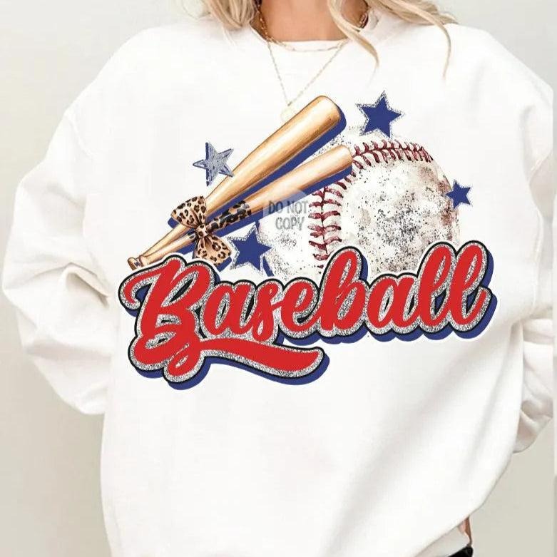 Baseball Bat w/ Leopard Bow DTF Transfers - THIS IS NOT A SHIRT Hoodie, Sweatshirt | GrindPrints.com