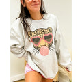 Leopard Bubblegum Graphic Top T-Shirts, Hoodie, Sweatshirt | GrindPrints.com