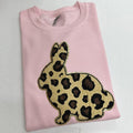 Leopard Bunny Chenille Patch Sweatshirt T-Shirts, Hoodie | GrindPrints.com