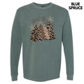 Leopard Christmas Trees Long Sleeve Comfort Colors T-Shirt Hoodie, Sweatshirt | GrindPrints.com