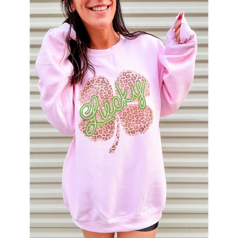 Leopard Lucky Graphic Top T-Shirts, Hoodie, Sweatshirt | GrindPrints.com