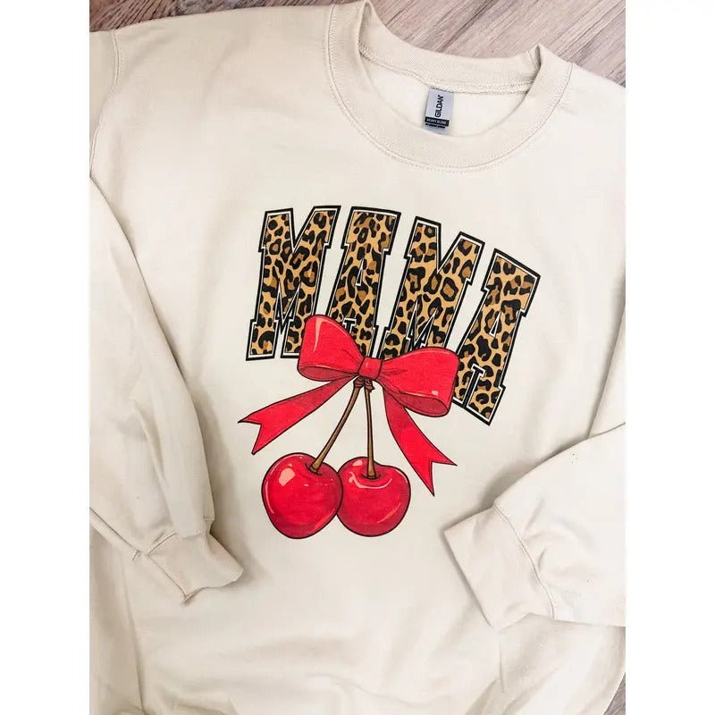 Leopard Mama Cherries Graphic Top T-Shirts, Hoodie, Sweatshirt | GrindPrints.com