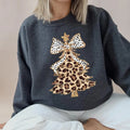 Leopard Print Tree Dalmatian Bow Santa Cute Girly Crew Neck T-Shirts, Hoodie, Sweatshirt