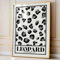 Leopard Print Poster with Glitter Details - Black & White Trendy Animal Wall Art - Chic Sophisticated Home Decor -...
