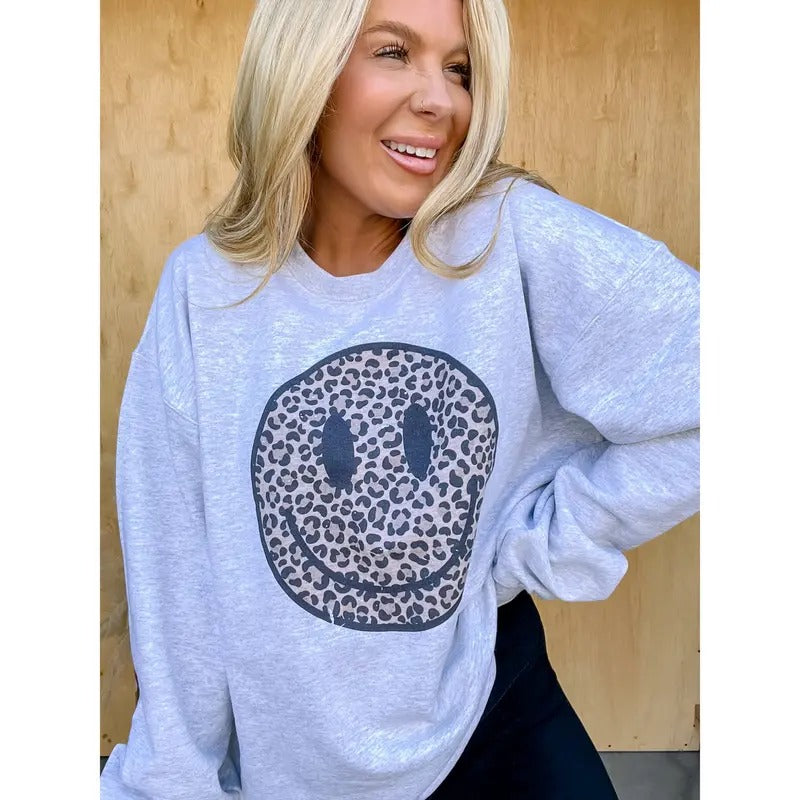 Leopard Smile Graphic Top T-Shirts, Hoodie, Sweatshirt | GrindPrints.com