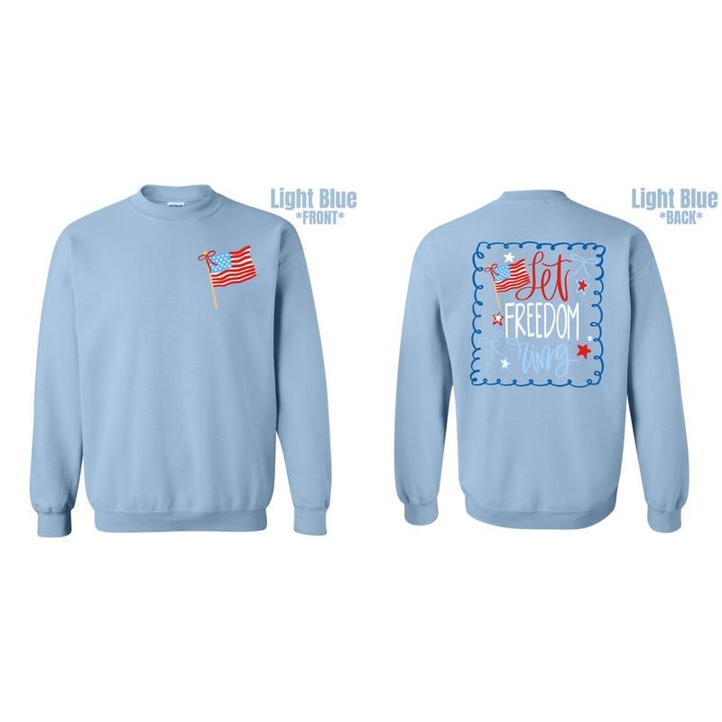 Let Freedom Ring Flag Sweatshirt 'NLB' T-Shirts, Hoodie | GrindPrints.com