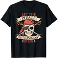 Let The Pirate Shenanigans Begin Halloween Skull Bandana Boy T-Shirt made in usa Hoodie, Sweatshirt | GrindPrints.com