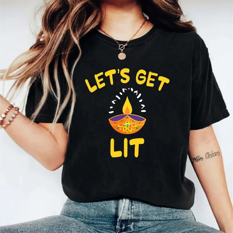 Let's Get Lit T-Shirt, Christmas Lights Shirt, Christmas Gift Tee, Unisex Christmas Tee, Christmas Family Shirt, New Year...