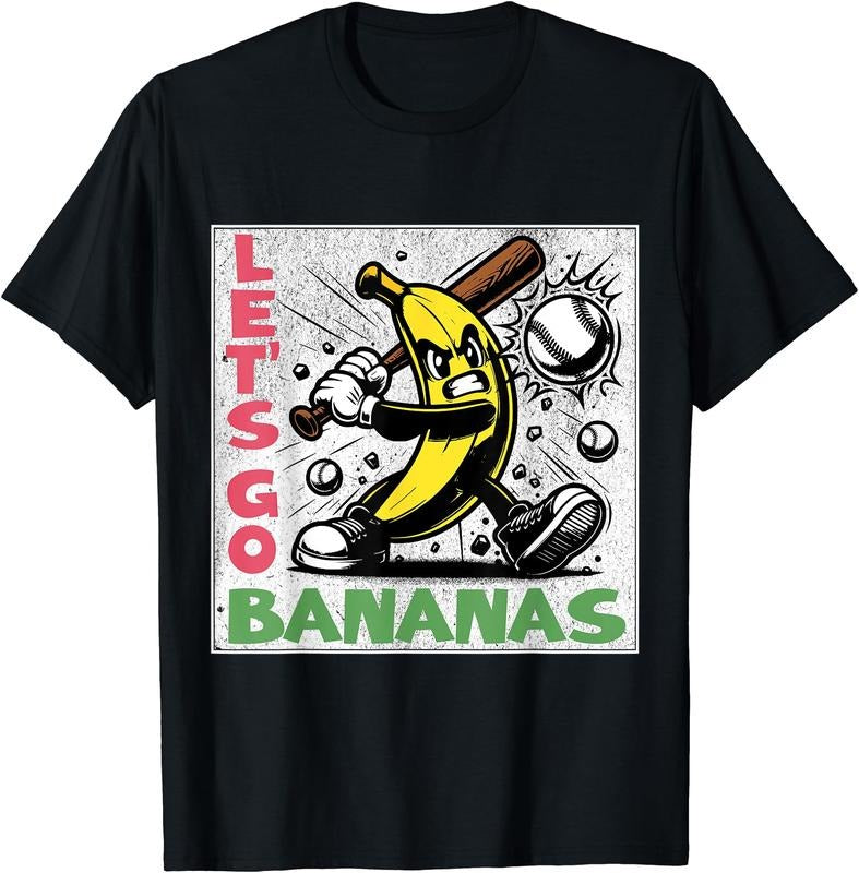 Let'S Go Bananas Funny Banana Cotton Short Sleeve T-Shirts, Hoodie, Sweatshirt