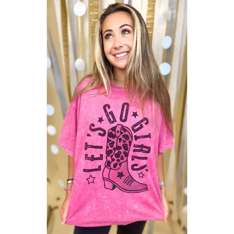 Let's Go Girls Mineral Washed Graphic Shirt Hoodie, Sweatshirt | GrindPrints.com