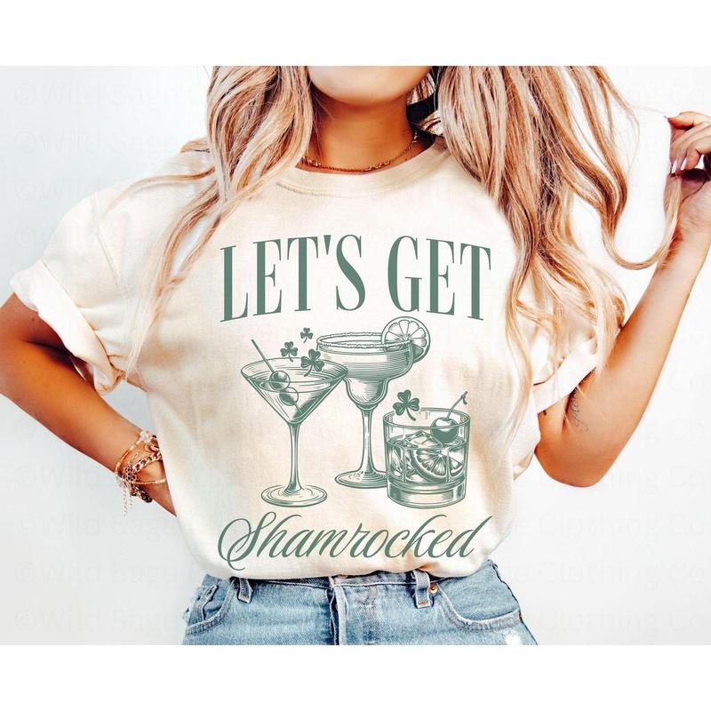 Lets Get Shamrocked St Patricks Day Shirt Funny Saint Patricks Day Drinking Shirt St Pattys Day Pub Crawl Shirt St Patricks Day T-Shirts, Hoodie, Sweatshirt