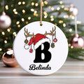 Letter Name Ornament, 2024 Family Ornament, Custom Initial Ornament, Personalized Ornament Name, Family Christmas...