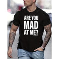 Letter Print T-shirt Men's Casual Street Style Summer And Autumn Slightly Elastic Round Neck T-shirt Made in...