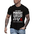Letter printed T-shirt men's casual style summer and autumn slightly elastic round neck T-shirt made in usastyle{n002}2...