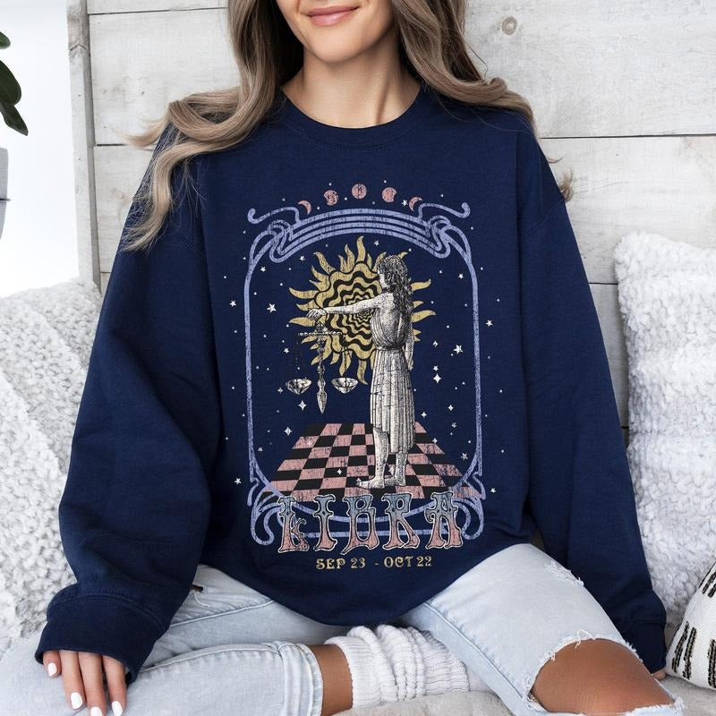 Libra Zodiac, Astrology, Horoscope Sweatshirt T-Shirts, Hoodie | GrindPrints.com
