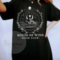 Library Velaris AC0TAR Illustrated Shirt, H0use 0f Wind Shirt, Night C0urt Thr0ne 0f Glass Crescent City Artw0rk...