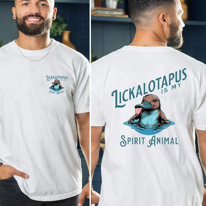 Lickalotapus Is My Spirit Animal Funny Menswear Top Trending Casual Streetwear Lickalotapus Shirt T-Shirts, Hoodie, Sweatshirt