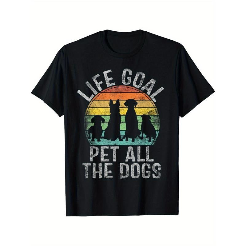 Life Goal Pet All The Dogs Shirt For Women Kids Funny Dog T-Shirt made in usa Hoodie, Sweatshirt | GrindPrints.com
