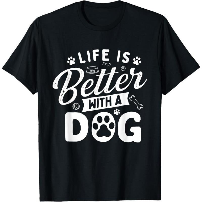 Life Is Better With A Dog - Dog Lover Dog Owner T-Shirt  made in usa Hoodie, Sweatshirt | GrindPrints.com