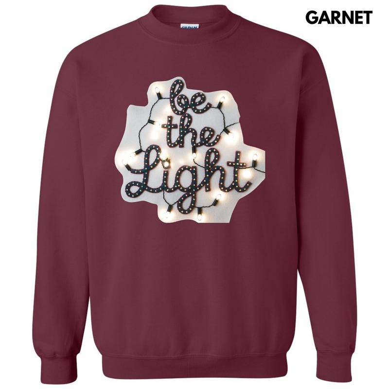 Light Bulb Be The Light Sweatshirt 'NLB' T-Shirts, Hoodie | GrindPrints.com