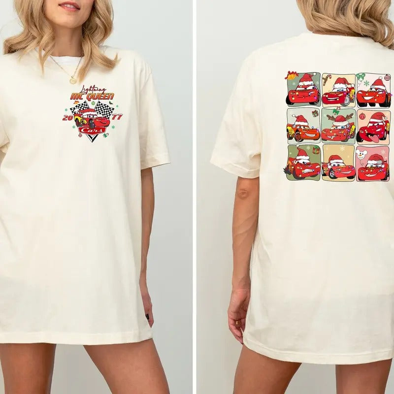 Lightning McQueen Christmas Shirt, Christmas Shirt, Cars Christmas Shirt, Cars 2024 Christmas Shirt, Gift For Christmas...
