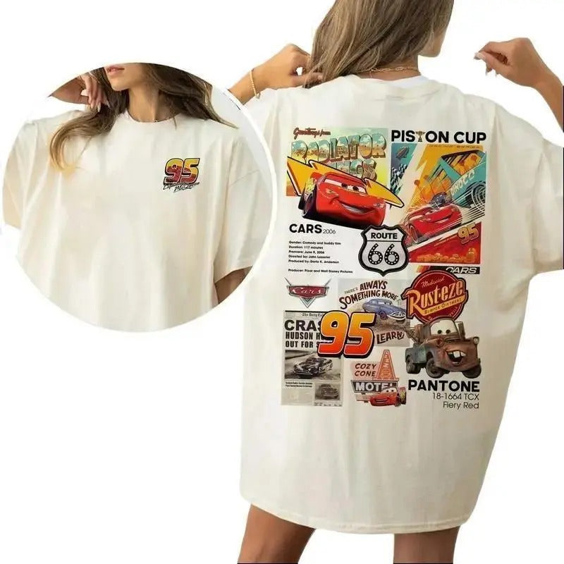 Lightning Mcqueen Piston Cup Classic T-shirt, Unisex, Car Shirt Cotton Top Hoodie, Sweatshirt | GrindPrints.com