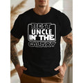 Lightweight Shirt| Best Uncle in the for Galaxy" Men's White Graphic Tee