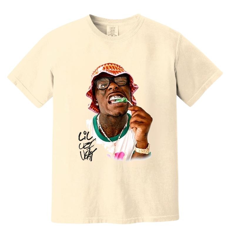 Lill Uziii Vert Unisex Classic T-Shirt in Cotton Jersey, Normal Type and Sheer. Collar Knit Hoodie, Sweatshirt