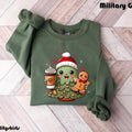 Limited Adorable Christmas Tree & Gingerbread Sweatshirt | Kawaii Holiday Unisex Crewneck | Cozy Winter Coffee Lover's...