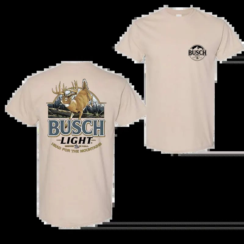 Limited Busch Light Deer Label Double Side Shirt, For Men, For Women Classic Cotton Menswear Top Menswear Top Menswear...