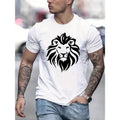 Lion Bold Graphic Tee - Ultra-Soft Short Sleeve T-Shirt for Men
