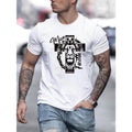 Lion Print Crew Neck Fashion T-Shirt - Men's Short Sleeve Sports Tee for Summer and Spring