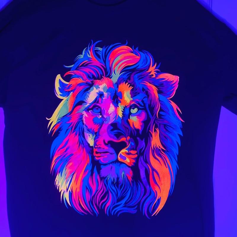 Lion abstract T-shirt Black Cotton Casual Hoodie, Sweatshirt | GrindPrints.com
