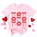 Lip Collage T-Shirt Valentines Day Tshirt Valentines Collage Tee Soft Print Shirt Sublimation Print Tee Casual Fashion...