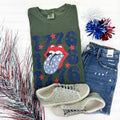 Lips 1776 Patriotic Comfort Colors T-Shirt 'NLB' Hoodie, Sweatshirt | GrindPrints.com