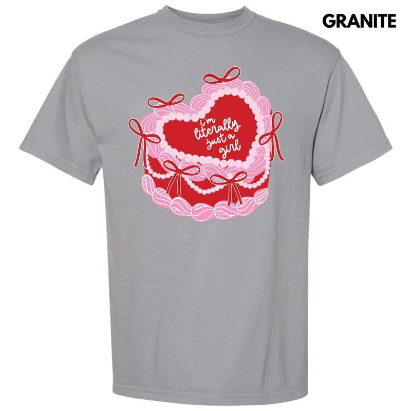 Literally Just A Girl Cake Comfort Colors T-Shirt 'NLB' Hoodie, Sweatshirt | GrindPrints.com