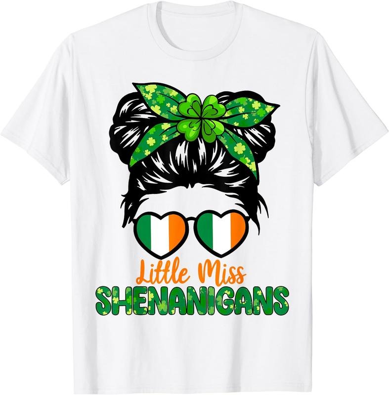 Little Miss Shenanigans St Patricks Day T-Shirt Hoodie, Sweatshirt | GrindPrints.com