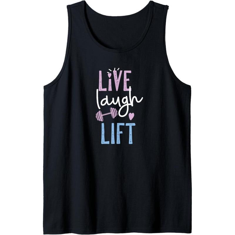 Live Laugh Lift Gym And Fitness For Women Tank Top Made in USA T-Shirts, Hoodie, Sweatshirt | GrindPrints.com
