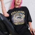 Live Laugh Lobotomy Unisex T Shirt, Funny Dolphin Meme T Shirt, Silly T Shirt, Weird T Shirt, Vintage Graphic T-Shirt...