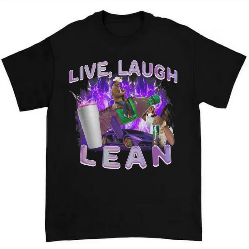 Live, Laugh, Lean T-Shirt Featuring Funny Meme Design for Everyday Humor Hoodie, Sweatshirt | GrindPrints.com