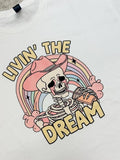 Livin' The Dream Graphic Top T-Shirts, Hoodie, Sweatshirt | GrindPrints.com